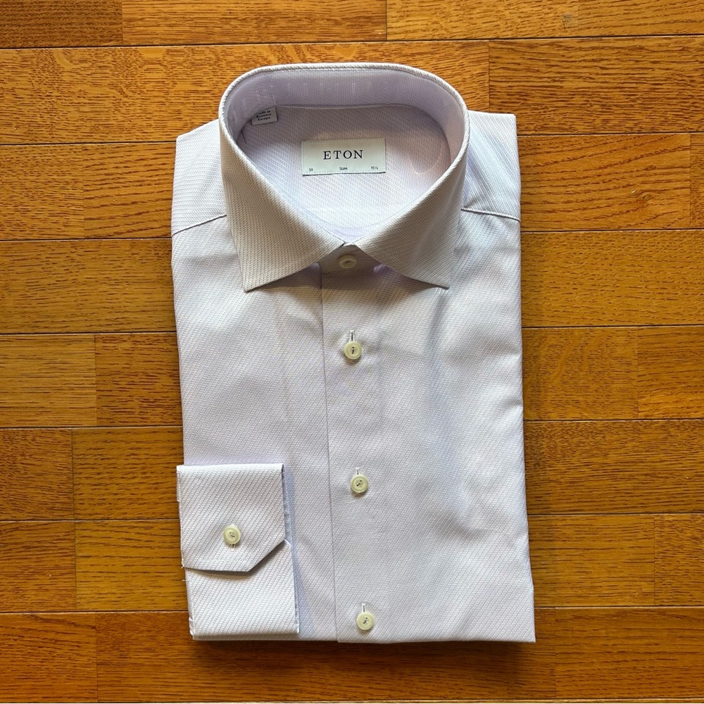 NWT Eton Dress Shirt Slim Fit Purple